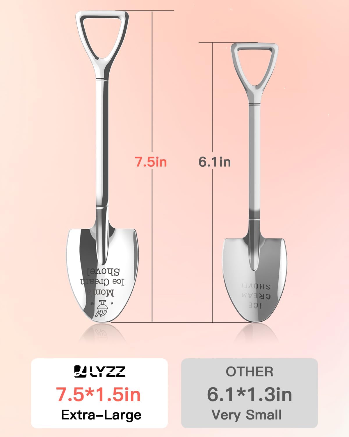 Mothers Day Gifts for Mom,Large Moms Ice Cream Shovel,Icecream Scoop Stainless Steel,Anniversary Birthday Mothers Day