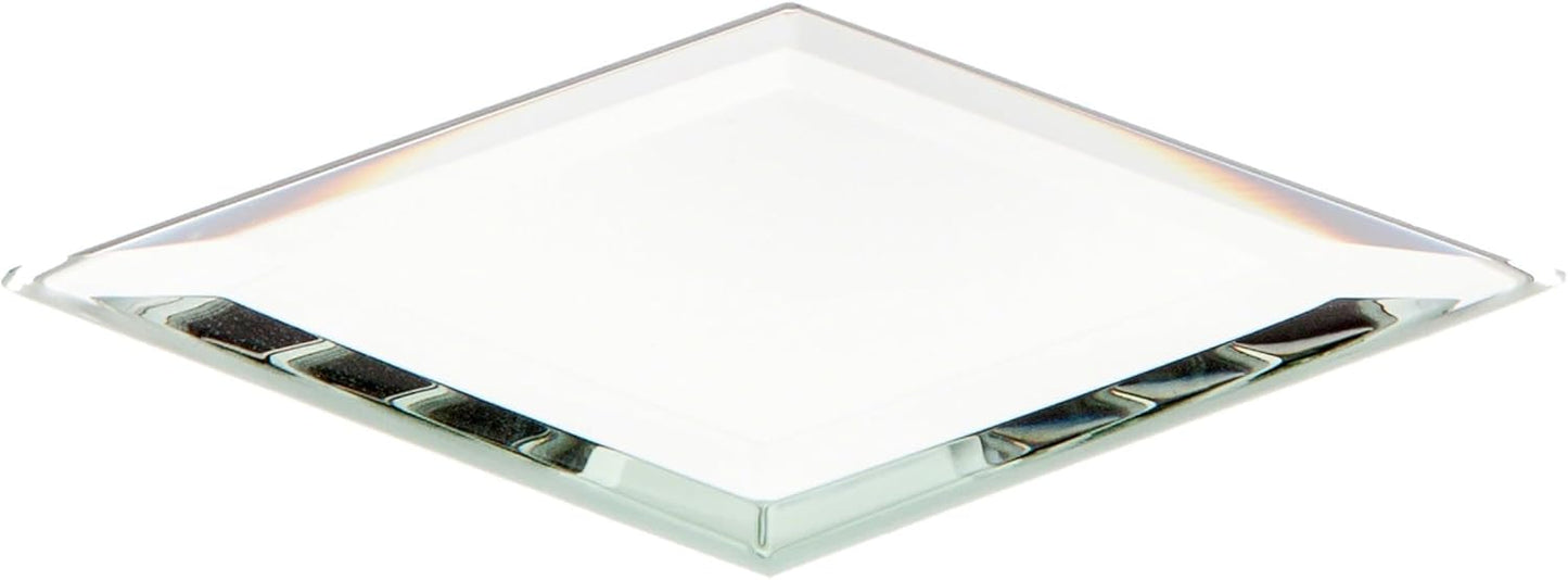 Plymor 2" x 3" Diamond-Shaped Beveled Glass Mirror, 3mm Thick, Pack of 3