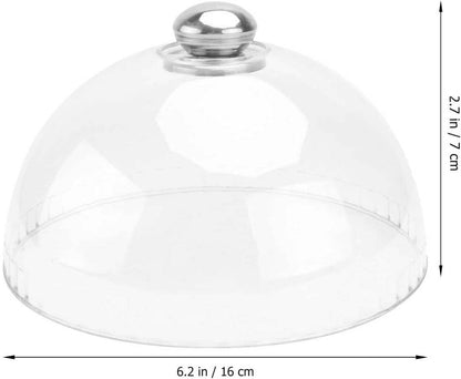 Plastic Cake Dome Cover Lid for Freshness and Display, 6 Inch Diameter Cake Display Stand