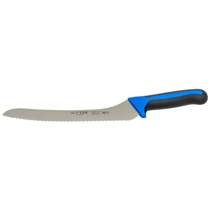 Winco SofTek, 9" Offset Utility/Bread Knife, Soft Grip Handle