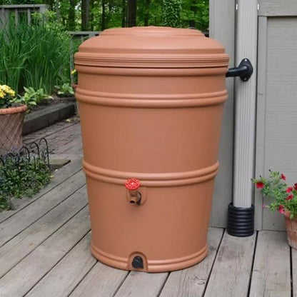 EarthMinded FlexiFit Diverter Upgrade for 3 x 4 Inch Rectangular Downspouts - For New or Existing Installations - Easy to Install - Catch Rain Water for Outdoor Chores