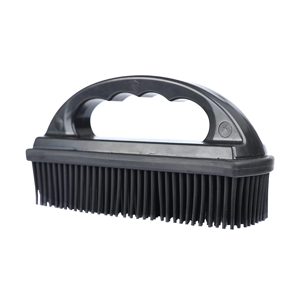 Godiyyer Rubber Pet Hair Removal Brush Lint & Cat Dog Hair Remover Brush Pet Silicone Lint and Debris Remover for Cleaning, Grooming, Home,Black