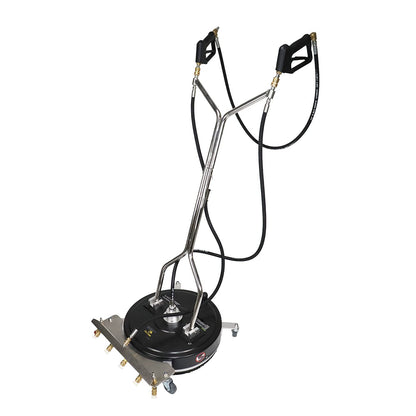 Erie Tools 20" Polypropylene Surface Cleaner with Wheels, 4 Nozzle Spray Bar, Side Nozzles Front Spray Bar, Dual Trigger Guns, Wheels, 4000 PSI 4 GPM