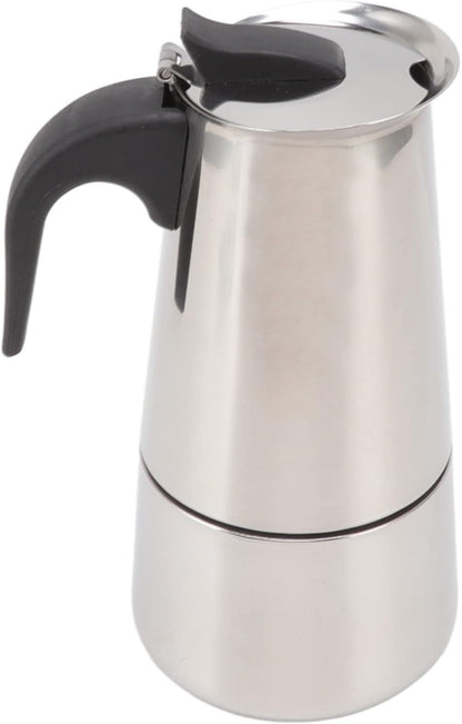 Atyhao Electric Coffee Maker, Food Grade Stainless Steel Moka Pot for Home and Outdoor Camping (300ml)