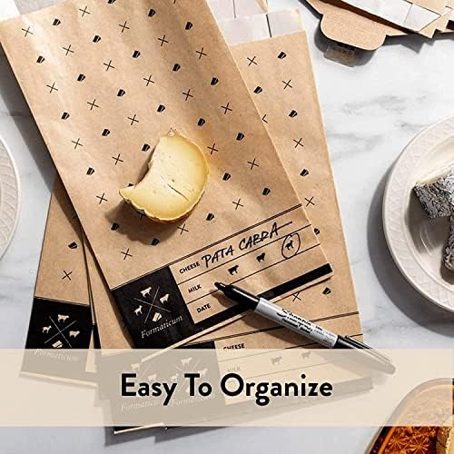 30-Pack 6.25 11 Formaticum - Cheese Storage Bags - x Wax Paper Bags to Keep Cheese or Charcuterie Fresh - Professional