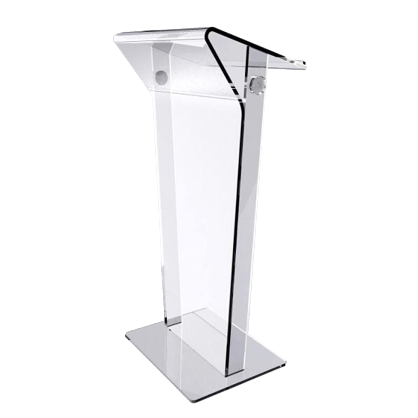 JOuan Lectern Podium Stand, Acrylic Church Podium, Portable Podium Stand, Vertical Podium School Training Lecture Church Event Celebration Host Stage Hotel Reception Desk