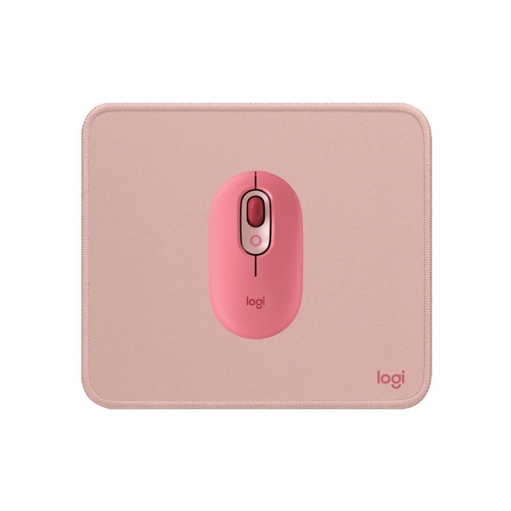 Logitech POP Mouse, Wireless Mouse with Customizable Emojis, SilentTouch Technology, Precision/Speed Scroll, Compact Design, Bluetooth, Multi-Device, OS Compatible - Heartbreaker Rose