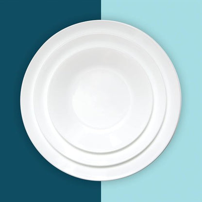 Corelle Vitrelle Salad Appetizer Plate Set - Lightweight, Chip-Resistant, 6.75" Winter Frost White