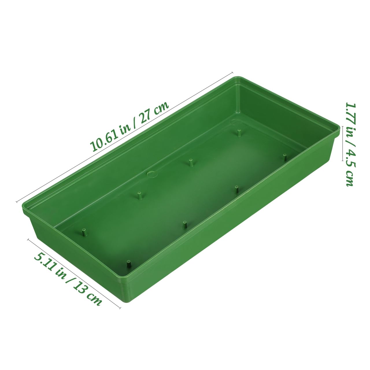 YARNOW 10 Pcs Floral Arrangement Tray Rectangle Flower Foam Base for Centerpiece, Green Plastic Dish with Prongs for Wedding Party Decoration, Bases para Arreglos