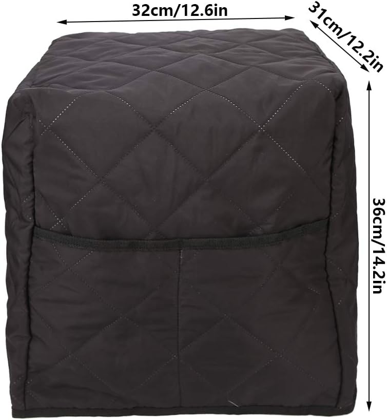 Black Coffee Maker Cover, Stain Resistant Washable Appliance Cover to Protect Coffee Machine (32 X 31 X 36cm)