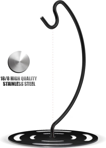 Coopenju Countertop Banana Holder Stand Stainless Steel, Modern Banana Tree Hanger with Larger Base & Won't Topple