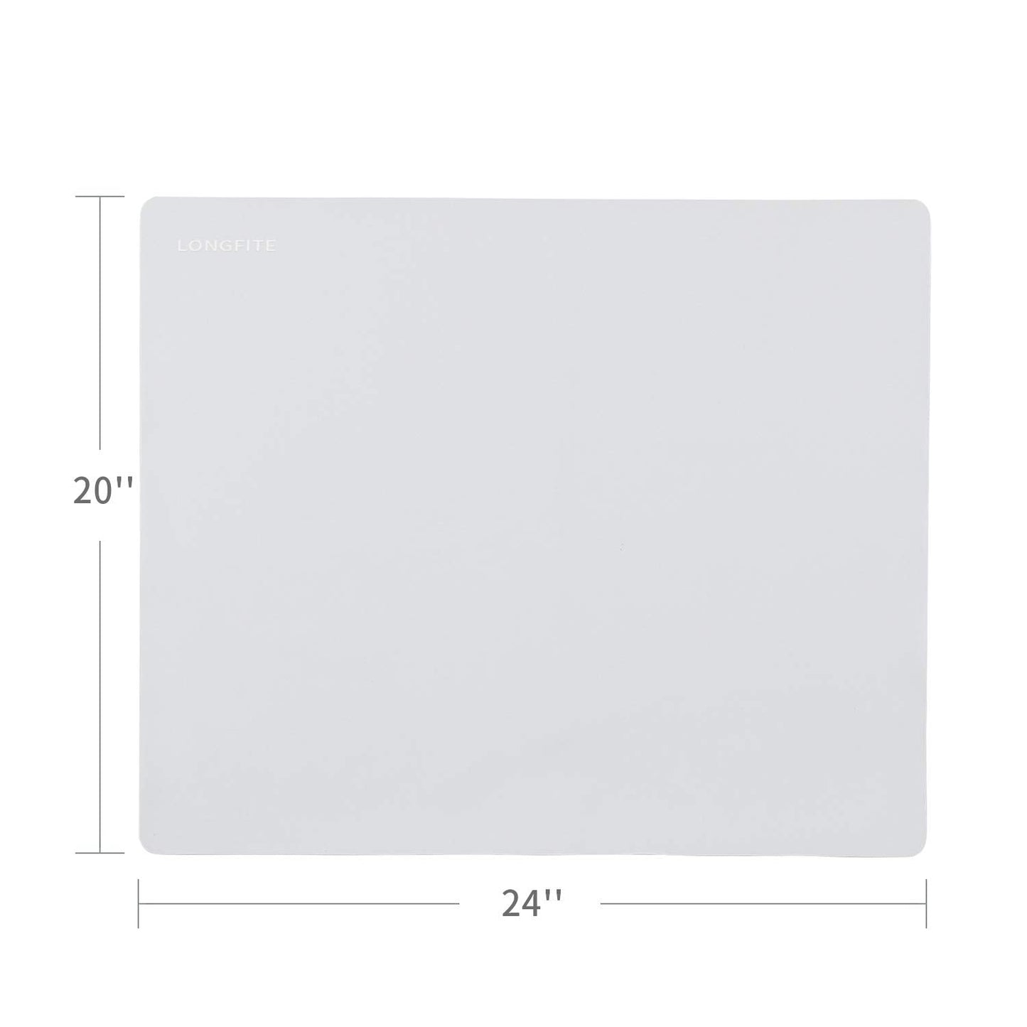 LONGFITE Silicone Baking Mat 23.6''x19.7'' Extra Large for Dough Rolling Pastry Fondant Mat Nonstick and Nonskid Heat Resistent, Countertop Protector, Dining Table Mat and Placemat (Extra Large, Gray)