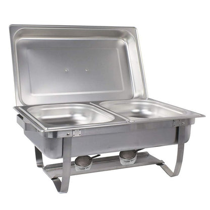 Sterno Buffet Kit Foldable Chafing Dish Buffet Set - Chafing Dishes for Buffet & Catering Food Warmers - Catering Supplies & Food Warming Trays for Buffet Party - 8-Piece Chafing Dish Set