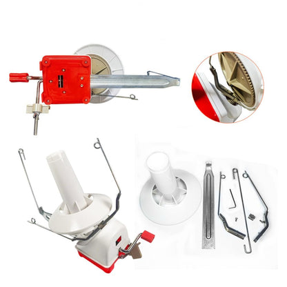 Large Capacity Yarn Ball Winder - Yarn Winder Easy to Set Up and Use - Hand Operated Yarn Winder 10 Ounce Capacity + 53 Pieces Stitch Knitting Needles + 1 Pieces Scissors