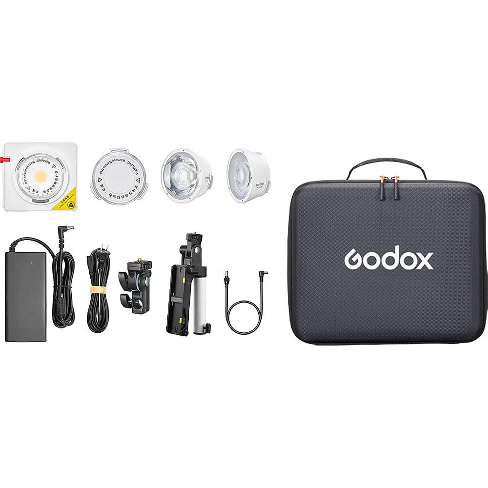 Godox RGB Portable LED Light Kit with NP-F Handgrip, 110W, 1800–10000K RGB, CRI 95 TLCI 95, 15° & 36° Lens Reflectors, App Control (ML100RK2)