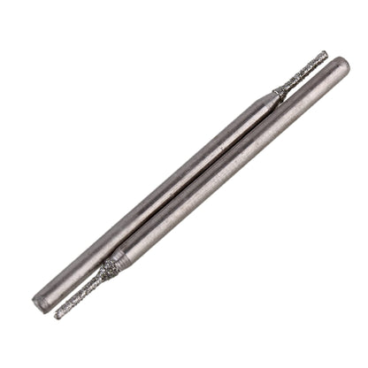 BQLZR 1mm Silver Gemstones Diamond Burrs Engraving Drill Bits Jewelry Jade Carving Drill Hole Tools Pack of 100