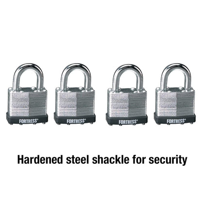 Master Lock 1803Q Fortress Outdoor Padlock with Key, 4 Pack Keyed-Alike