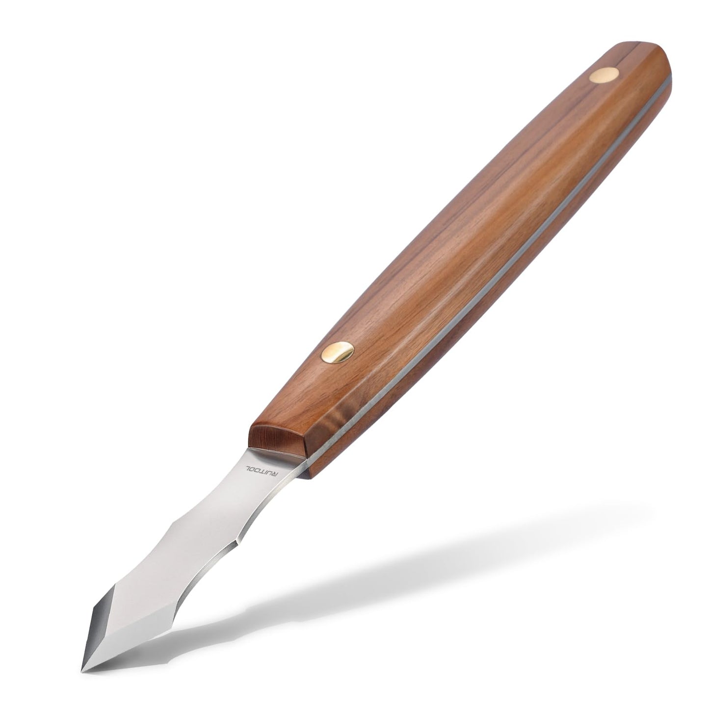RUITOOL Marking Knife, Long‑Neck Thin Blade Scribing Tool with Dual Grooves for Woodworking – High Carbon Steel Double Beveled Blade (2.6") for Precision Wood Carving & Left/Right Hand Use