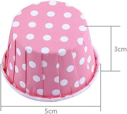 Fdit 100pcs Paper Cake Cupcake Liner Case Wrapper Muffin Baking Cup for Party Wedding Xmas - 7 Colors (White)