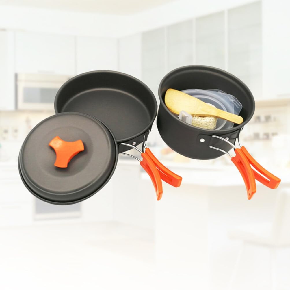 8-Piece Dinnerware Cookware Set, Camping Cooking Set, Outdoor Cutlery, Wild Pot Pan, Barbecue Utensil Sets