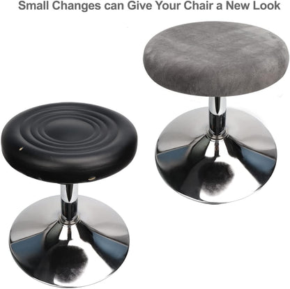 12-16 inch/30-40cm (1, Velvet Round Stool Cover Round Seat Covers for Bar Stools, Luxurious Fabric Stretchable Wrinkle