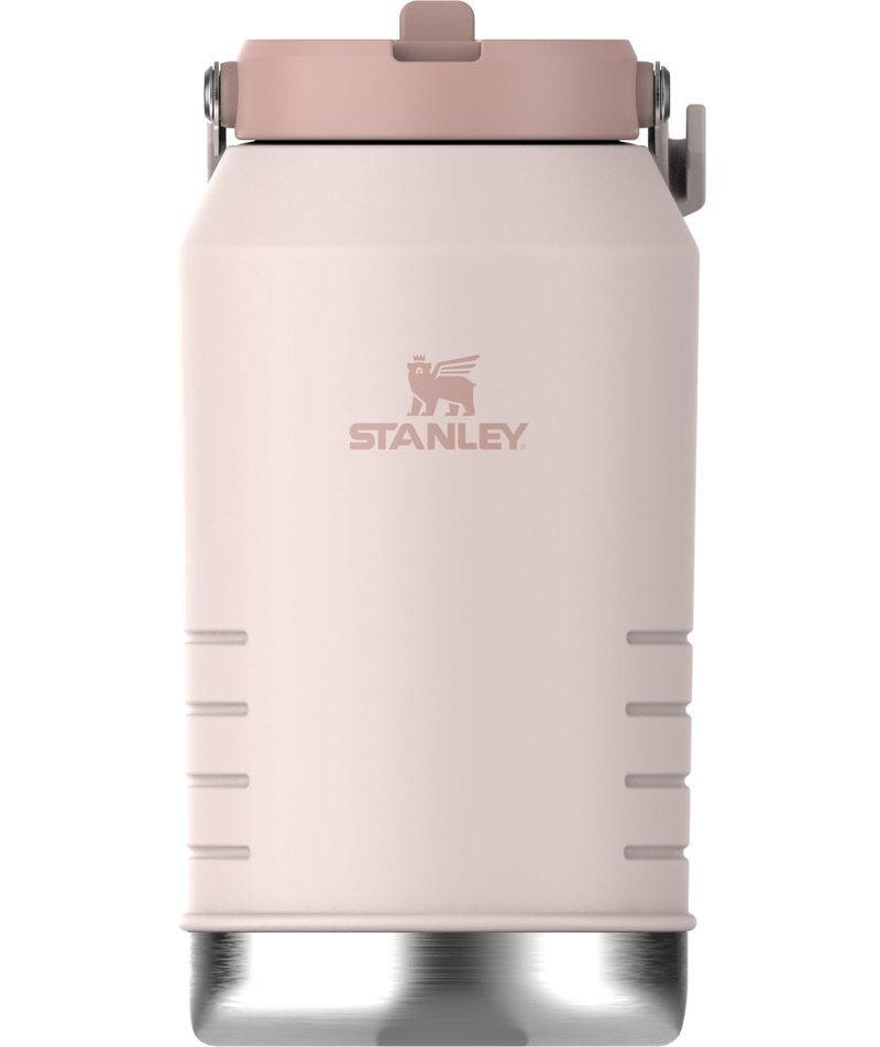 Stanley IceFlow 2.0 Flip Straw Jug with Handle 96 oz | Twist On Lid and Flip Up Straw | Leakproof for Travel and Sports | Insulated Stainless Steel |BPA-Free | Rose Quartz