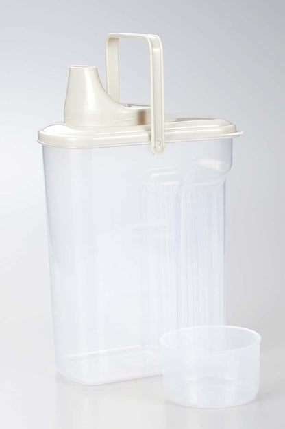 JapanBargain 3193 Clear Plastic Rice Container, 4.4 lb - Great for Pet Food Storage, Made in Japan