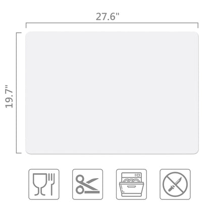 Gartful Non Slip Silicone Mat - 27.6 x 19.7 inches, Thick Transparent Mat for Baby, Crafts, Jewelry, Countertop Protection