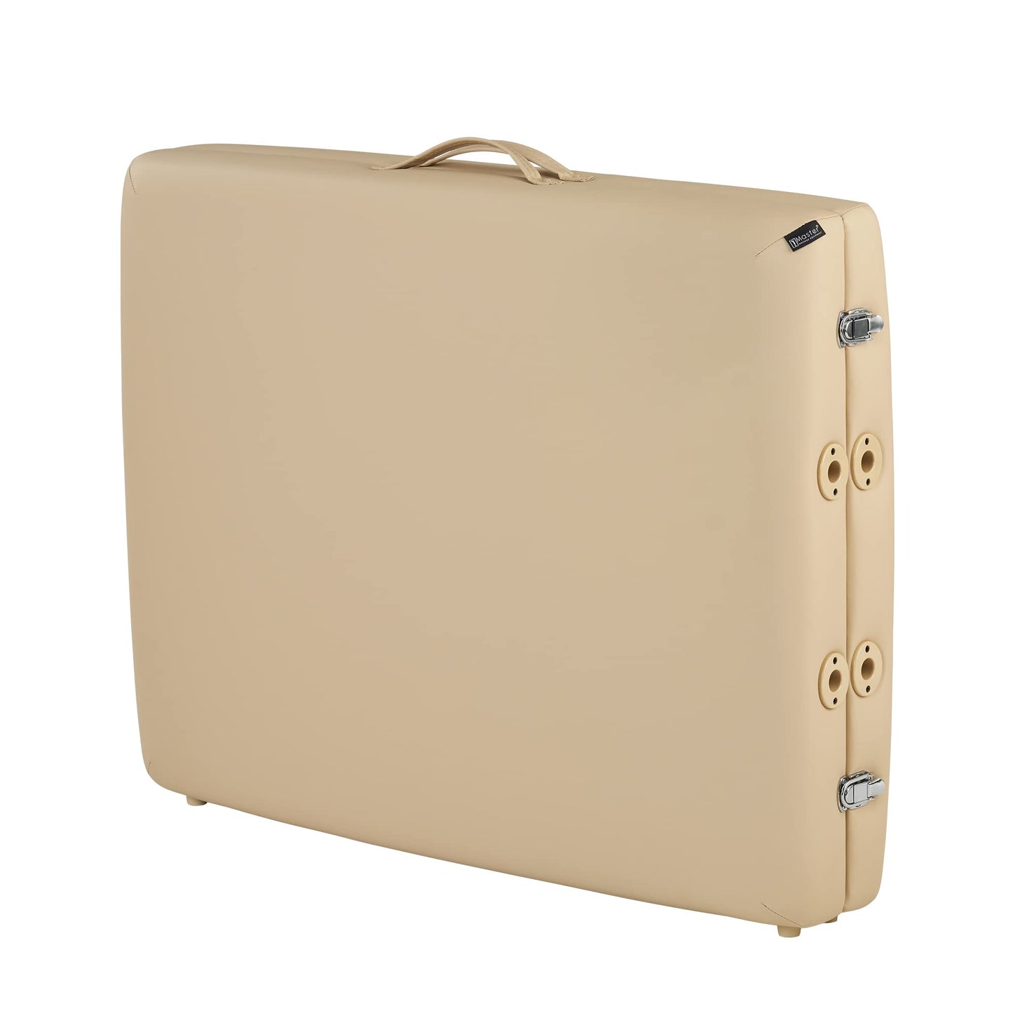Master Massage 28" Argo Portable Massage Table in Cream with Walnut Legs- Spa Bed for Tabletop Exercise & Massage