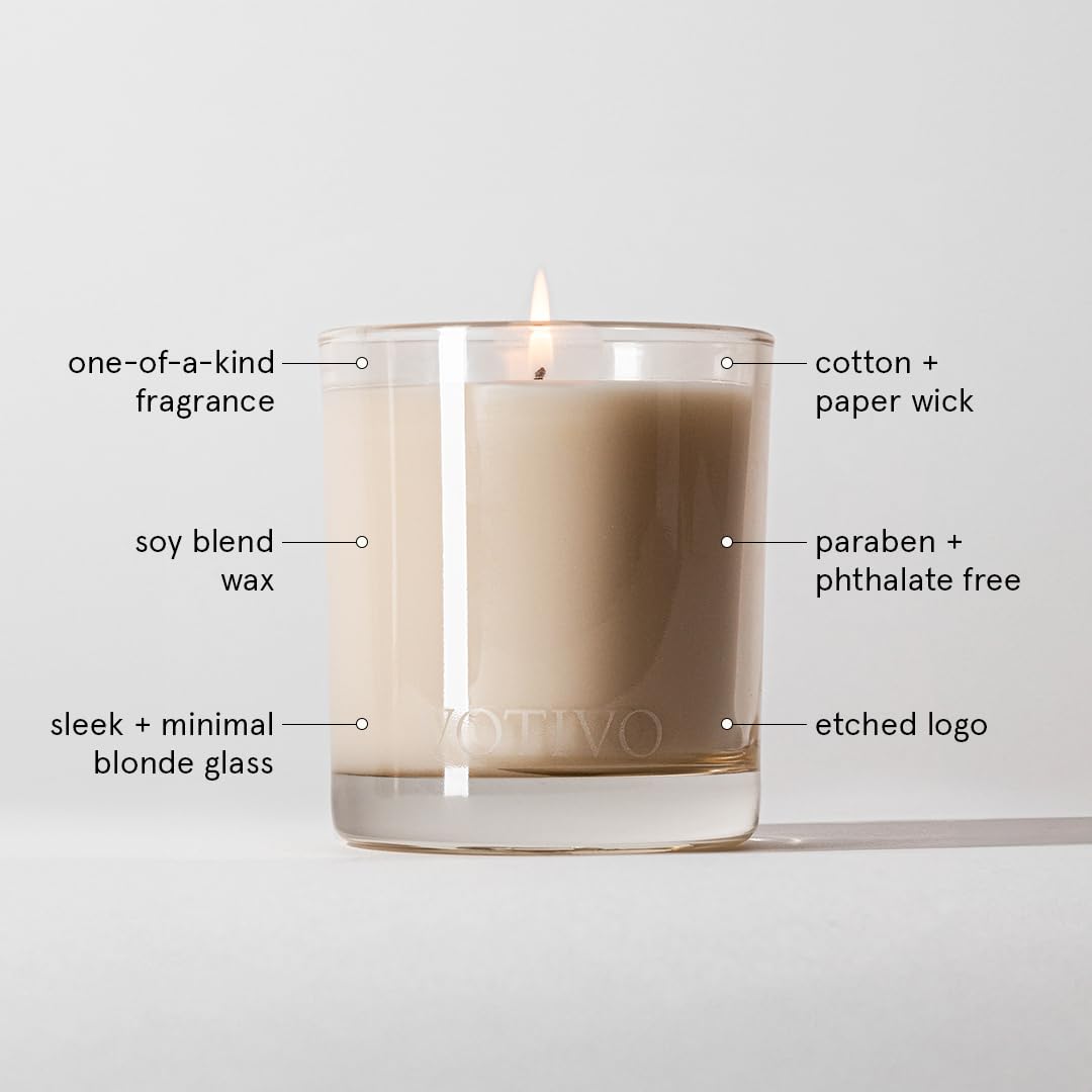 Votivo Honeysuckle 10 oz Signature Candle | Soy Wax Blend | Luxury Glass Jar & Box | Home Decor | Gifts | Highly Scented