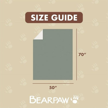 BEARPAW Sherpa Throw Blanket - Reversible & Cozy Blanket for Bed Couch Sofa, Lightweight Living Room Decor, Home Decor, Birthday Gifts for Women - 50"x70", Green (Valley)