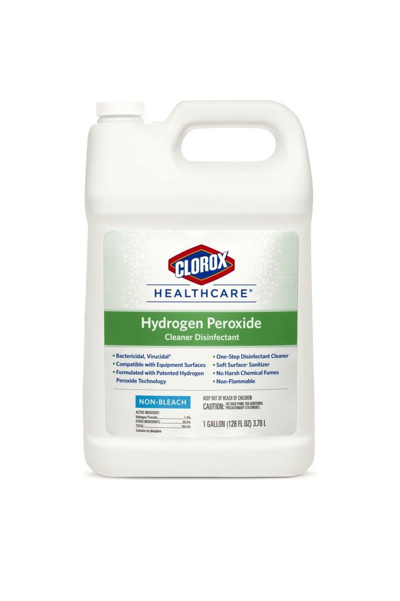 Clorox Healthcare Hydrogen Peroxide Cleaner Disinfectant Refill, Bleach Free, 128 Fluid Ounces (Package May Vary)