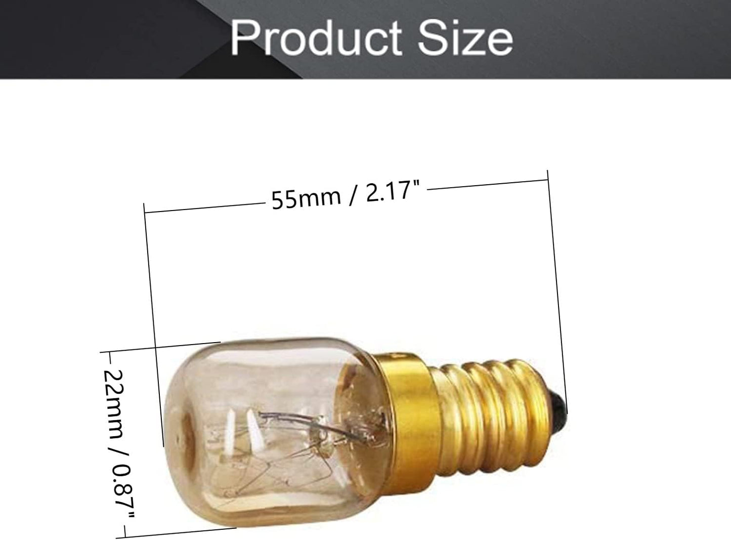 Othmro 6Pcs Microwave Light Bulb, 220-240V E14, 2700K Warmwhite Oven Light Bulb Replacement