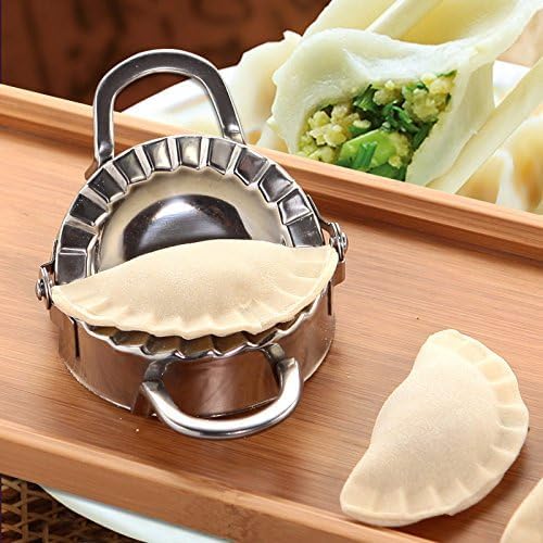 New Stainless Steel Ravioli Mould, Dumpling Maker, Pierogie Pie Crimper, 4 Inch Kitchen Gadget