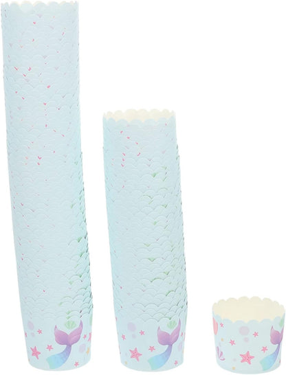 Baking Tool 100Pcs Cake Cups, Non-stick Home Cake Cup Baking Supply, DIY Muffin Cup Dessert Cup Bakeware