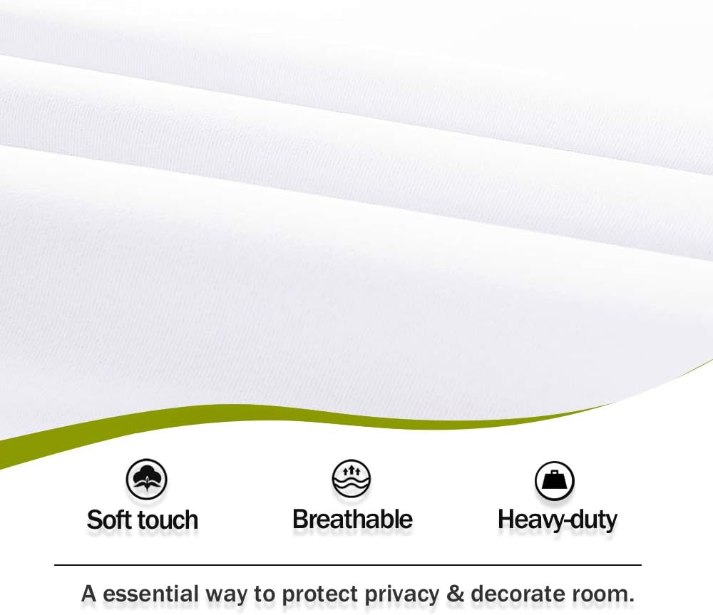 PONY DANCE Glass Door Curtain Panel, 34 x 72 inches, Solid Energy Efficient Rod Pocket for Metal French Patio Door,