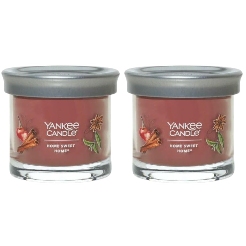 Yankee Candle Small Tumbler Scented Single Wick Jar Candle, Home Sweet Home, Over 20 Hours of Burn Time, 4.3 Ounce (Pack of 2)