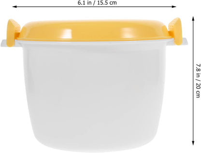 SHERCHPRY Microwave Rice Cooker, Plastic Microwave Pressure Cooker with Locking Lid for Cooking Steaming