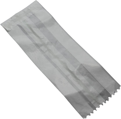 Non-Waxed Glassine Paper Bags, Pack Of 100, 9.8x5.5x3 Inch Gussetted White Food Grade Storage Pouches
