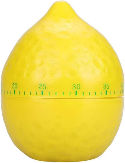 Jadeshay Lemon Shape Mechanical Kitchen Timer, Manual Counters Cooking Timing Tool