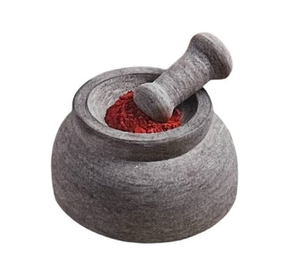 Natural Stone 8.5 IN Double Sided Mortar and Pestle