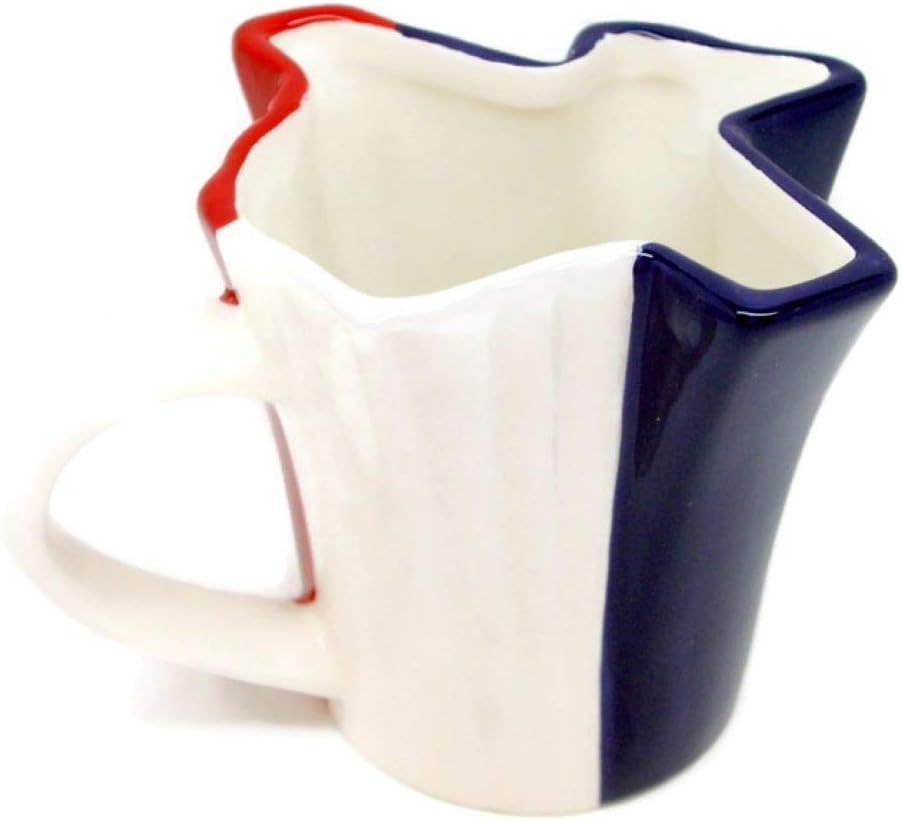 Red, White & Blue Texas Shaped Coffee Mug, 12 Ounce