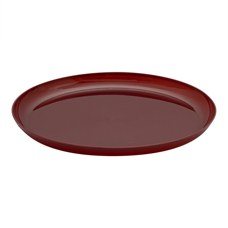 Restaurantware Moderna 6.3 Inch Premium Disposable Plates 200 Round Plastic Plates For Parties - Durable Heavy-duty Burgundy Plastic Dinner Plates For Warm And Cold Foods Ideal For Cafes