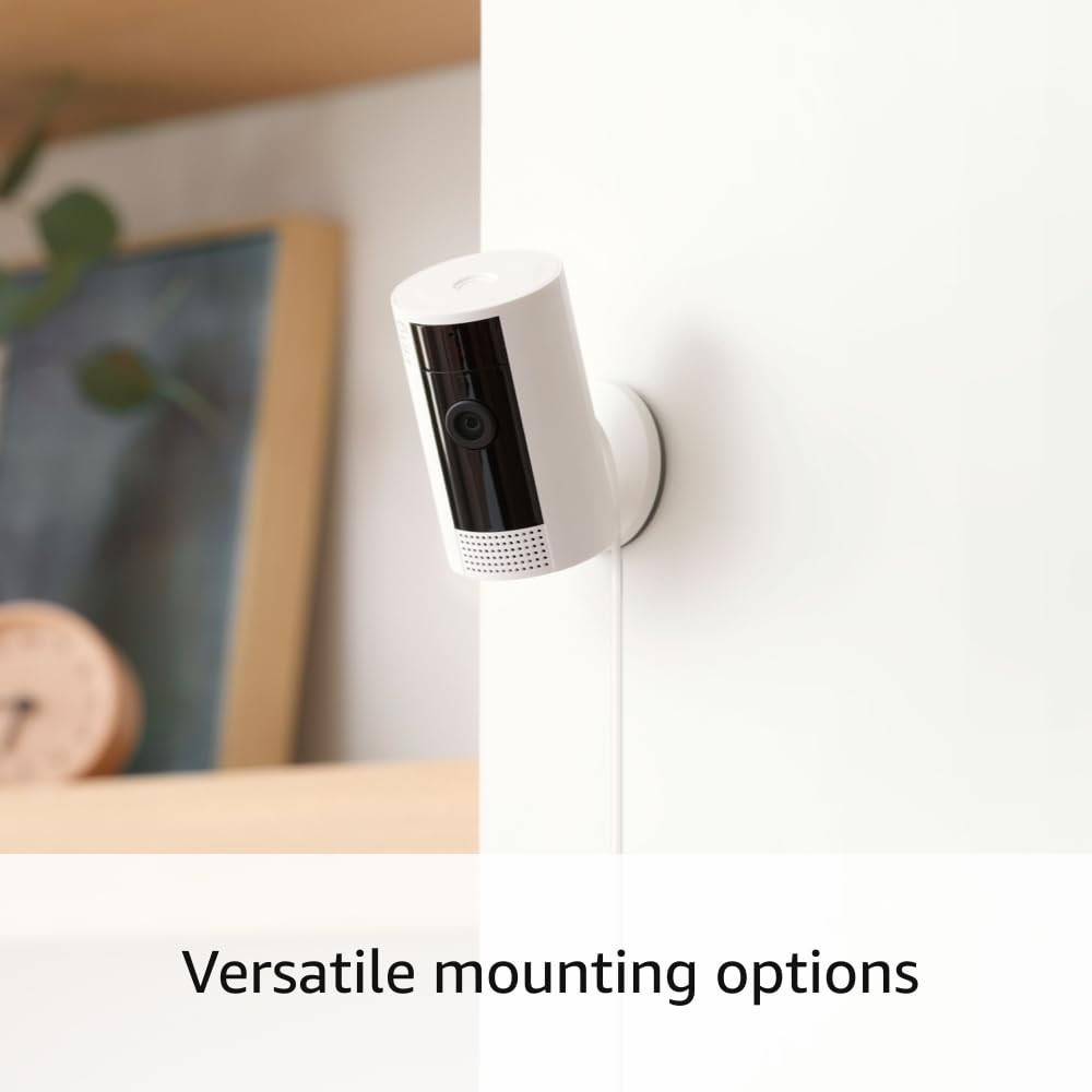 Ring Indoor Cam (newest model) — Home or business security in 1080p HD video, White