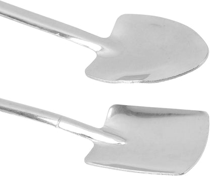 Ice Cream Spoon, Stainless Steel Cute Shovel Spoon, Reusable Sugar Dessert Cake Spoon for Home Cafe (4 Pointed Shovel)