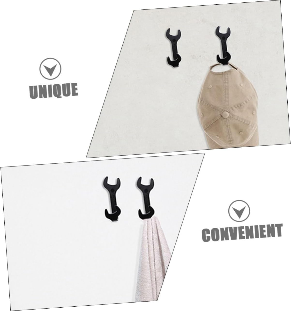 HOMSFOU Coat Pegs Wall Hooks, Kitchen Wall Hooks, Farmhouse Coat Rack, Vintage Wall Hooks, Stainless Steel Entryway Key