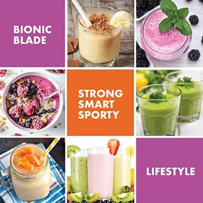 Bionic Blade Personal Blender, 26.5 Oz, Cordless, Rechargeable, 18,000 RPM Portable Blender for Shakes and Smoothies,