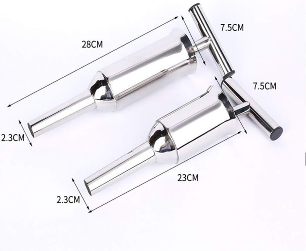 Stainless Steel Sausage Stuffer Tubes Filler Meat Filling Funnel Stuffer Tools, 28cm
