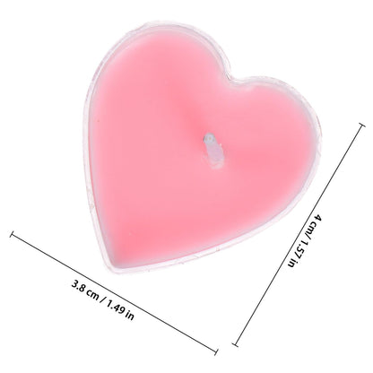 Anneome 9Pcs Heart Shaped Scented Candles Pink Rose Eco Friendly Tea Light Candles for Home Wedding Romantic Decoration Safe No Smoke