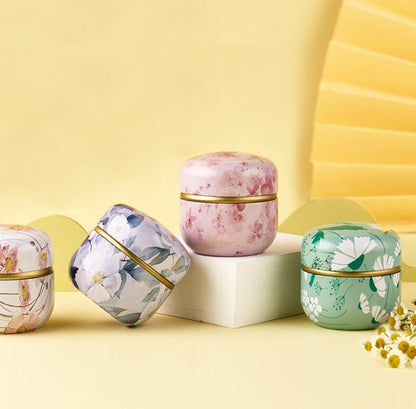 GMXZX 12-Pack Empty Tea Tin Can Candle Containers Loose Tea Tin Box With Lid Sealed Jar Scented Tea Storage Metal Coffee Candy Cans Gift Storage Jewelry Boxes Round Can